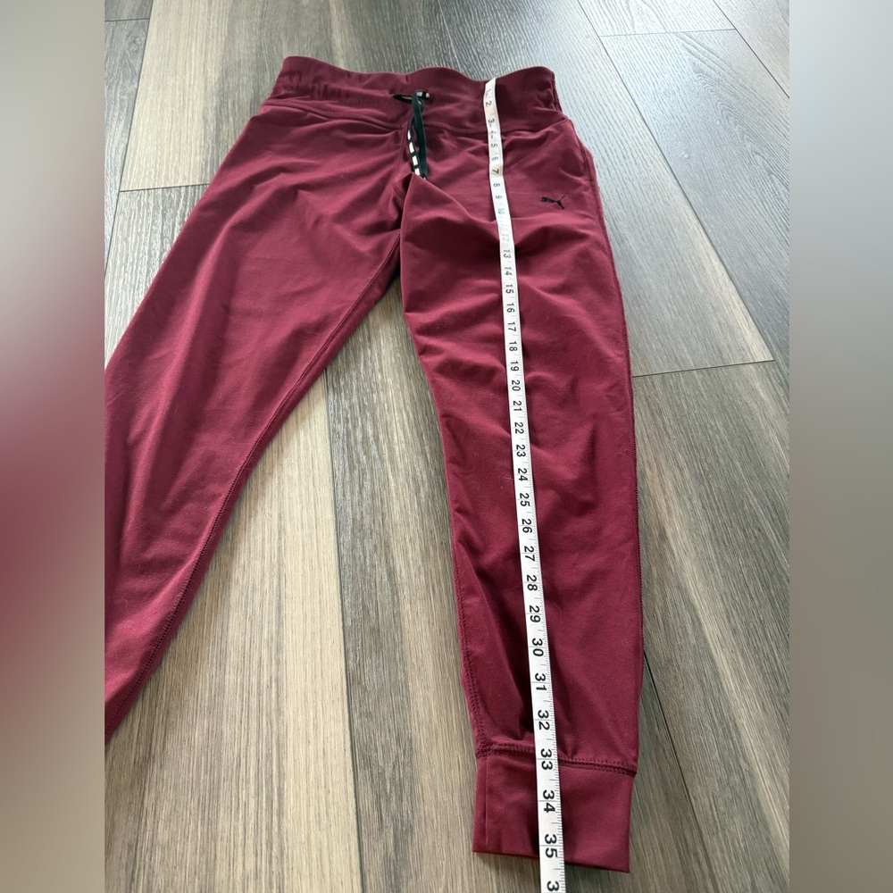 Puma Ladies jogger tights in Zinfandel red size Large - Picture 3 of 4
